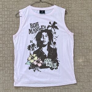 Zion Rootswear Pink Bob Marley Muscle Tee